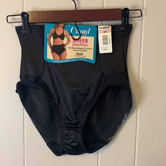 NWT Cupid Sheer Shaping Brief Black Size Large - Picture 2 of 6